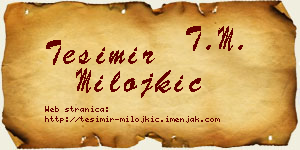 Tešimir Milojkić vizit kartica
